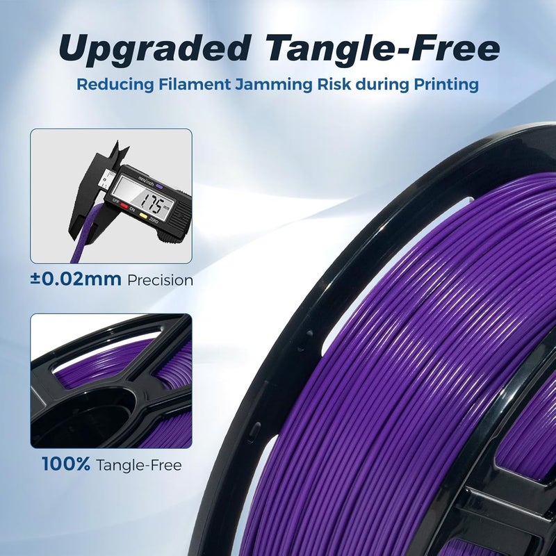 FLASHFORGE Rapid PLA Filament 1.75mm Purple, 500mm/s High Speed Printing, 3D Printer Filament 1kg Spool, Dimensional Accuracy +/- 0.02mm, Enjoy Exceptional Print Quality - Image 5